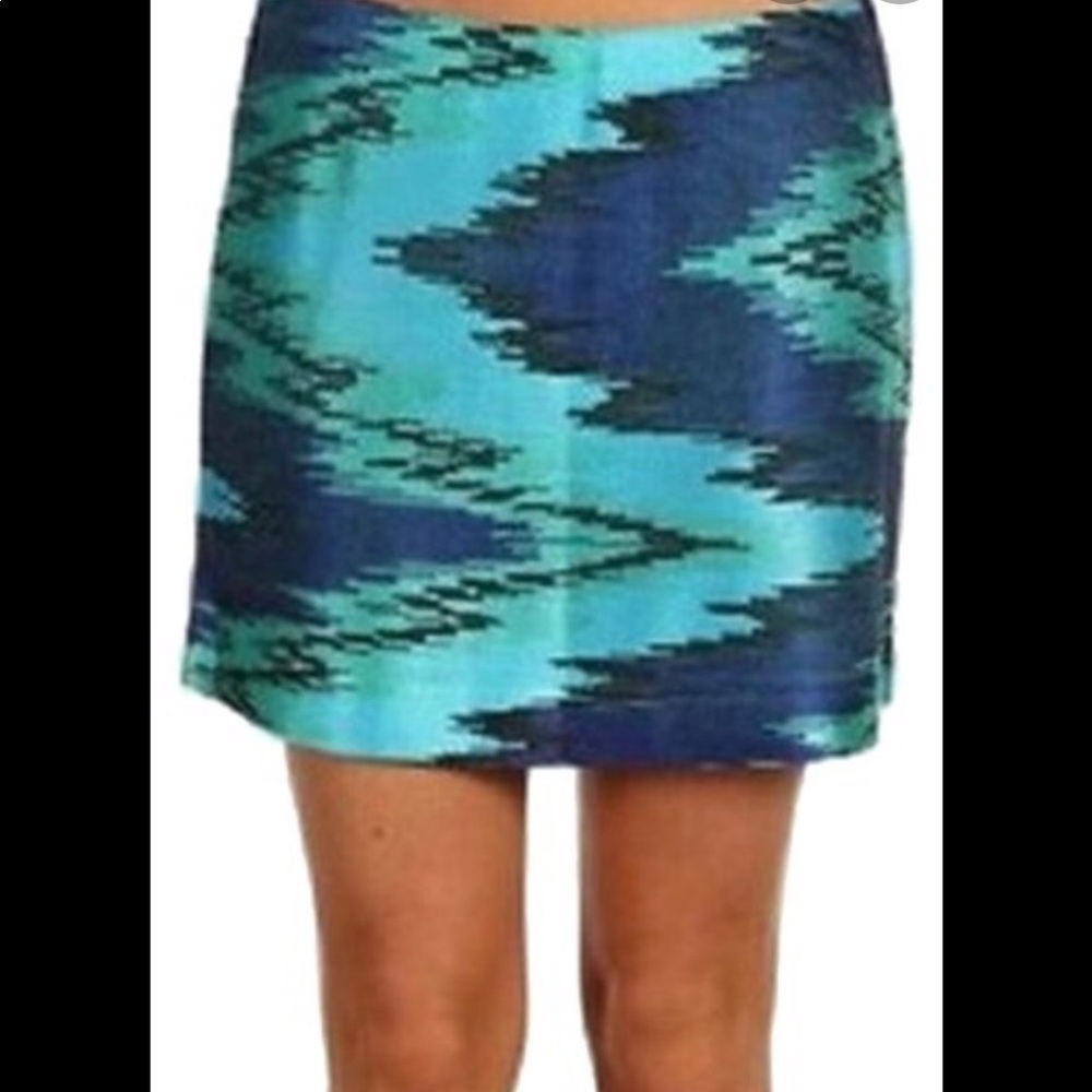 Blue and Green New Designed to Mesmerize Skirt szS